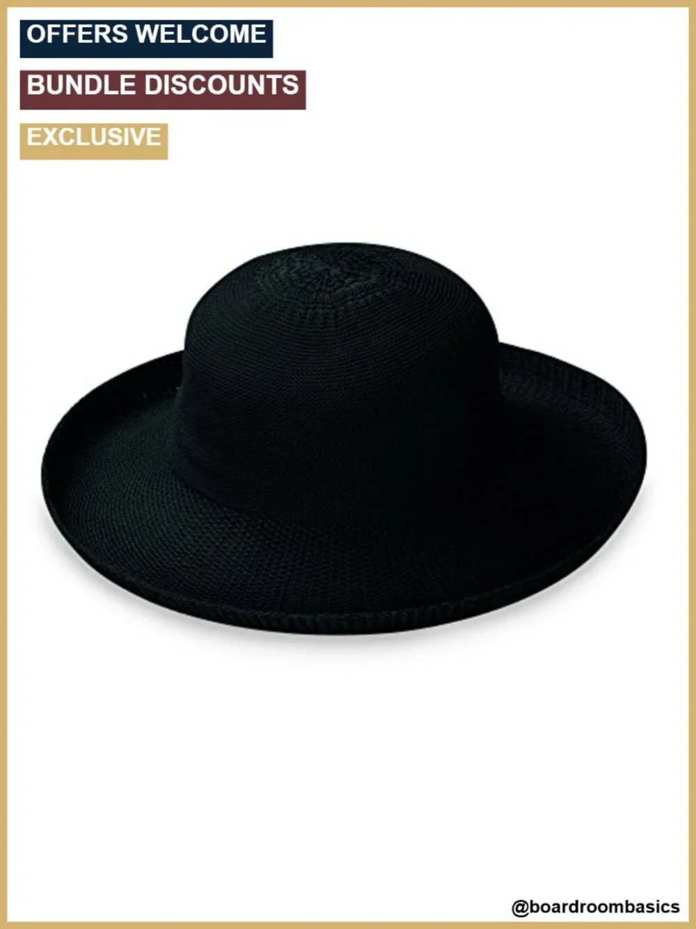 Women's Packable Wide Brim Sun Hat Adjustable Straw UV Protection